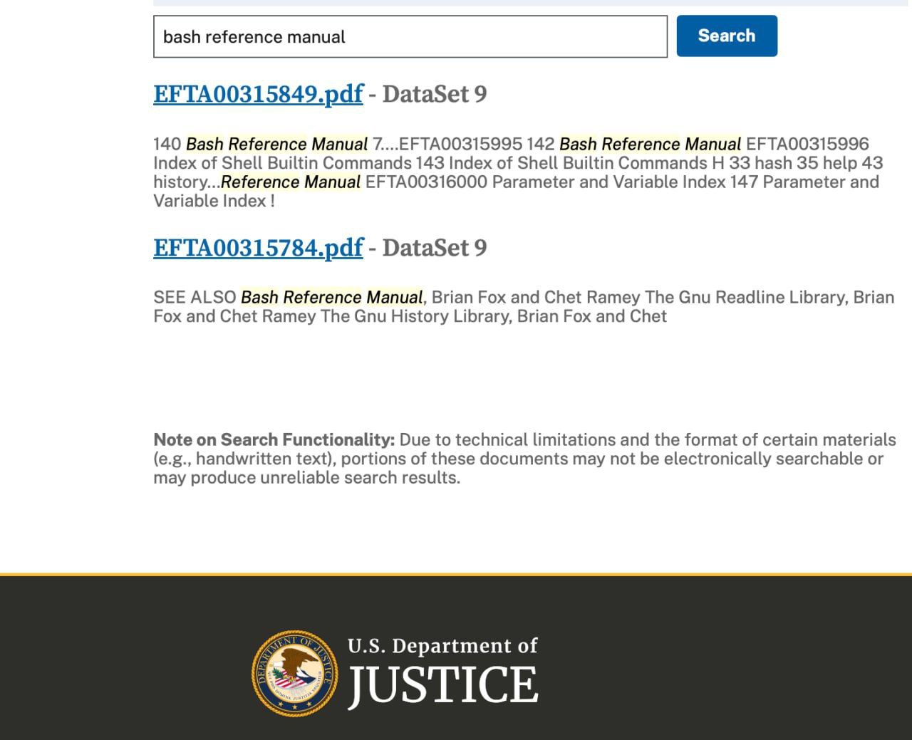 В файлах Эпштейна нашли мануал Bash. image preview